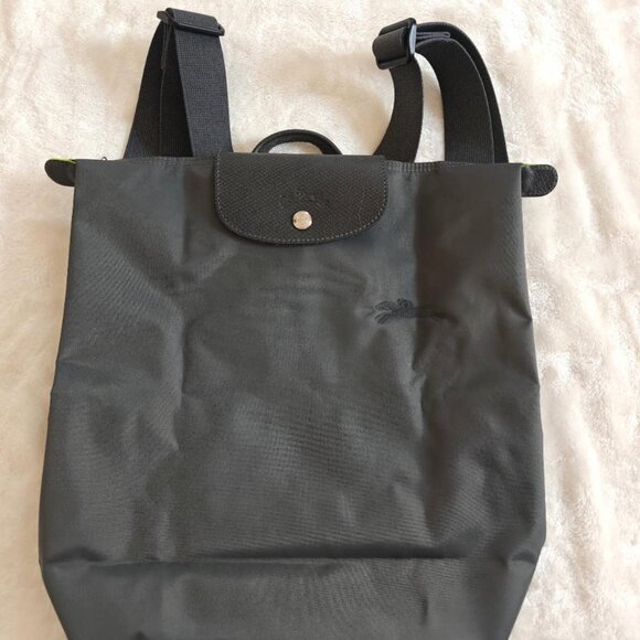 NEW Longchamp Le Pliage M Backpack Graphite Grey - Picture 8 of 12
